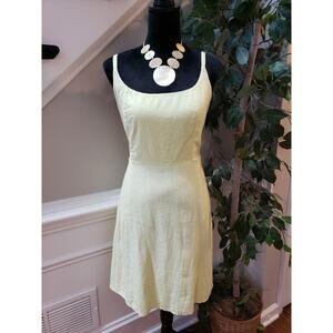 Old Navy Sheath Dress Women's Medium Tall Yellow Scoop Neck Sleeveless Pullover